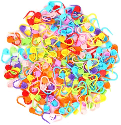 100 Pcs Mix Color Knitting Crochet Locking Stitch Markers Craft Needle Clip Markers Holder Knitting Stitch Counter Pins Durability and Fashion Knitting and Crochet