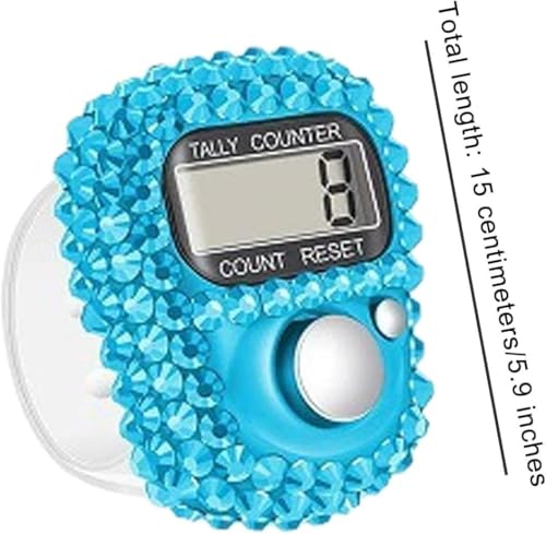 Electronic Tally Counter with Display, Resettable Portable Electronic Finger Counter for Golf, Track and Field, Lap Counting - color: White