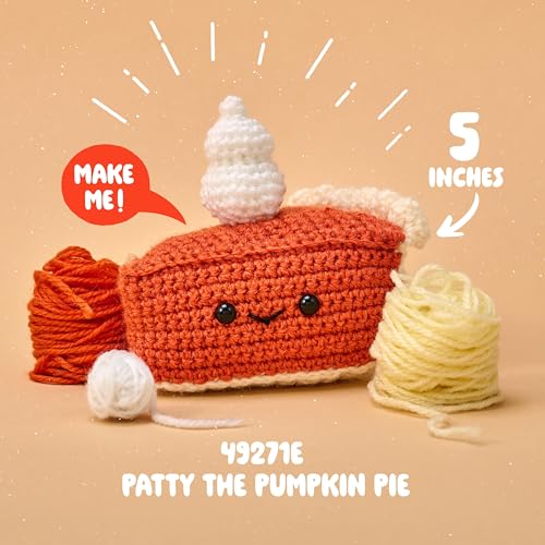 Bucilla, Complete Crochet Kit, Patty the Pumpkin, 5" - color: Patty the Pumpkin