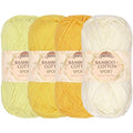 JubileeYarn Bamboo Cotton Sport Yarn - 50g/Skein - Shades of Yellow - 4 Skeins - color: Shades of Yellow, size: 4 Skeins