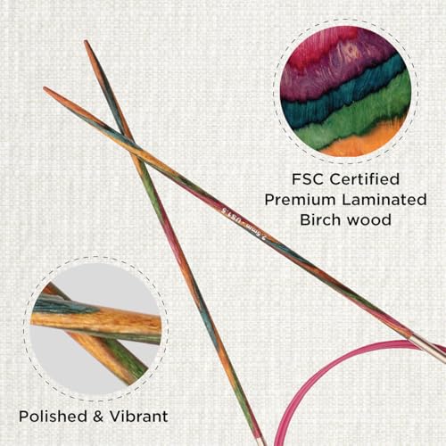 KNITPRO 100 cm x 2.5 mm Symfonie Fixed Circular Needles, Multi-Color - size: 2.5
