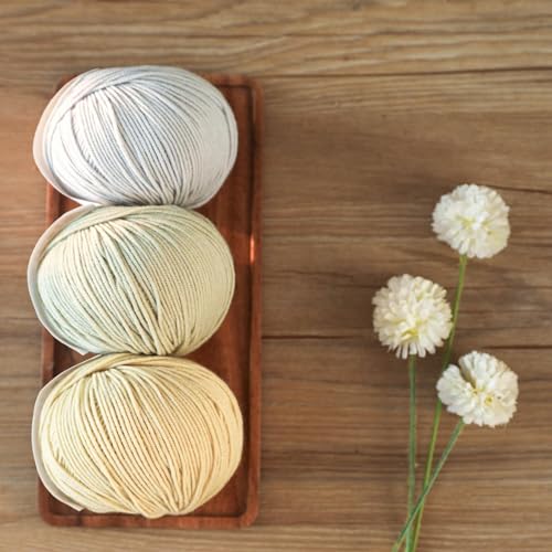Merino Wool Yarn, Superwash Anti-Pilling, Sport Weight, for Knitting and Crocheting DIY Scarf Sweaters, 3.52 oz/100 g, (Per Skein 1.76 oz 150 Yards)-Cheese Yellow - color: Cheese Yellow