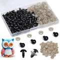 320pcs 10mm Safety Eyes for Amigurumi Black Plastic Crochet Eyes | Animals with Washers Craft Doll Eyes for Crocheting Stuffed Animal Eyes for DIY Crafts Plush Doll Making Supplies - size: 10mm