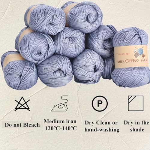 Acrylic Yarn for Crocheting - Hand Knitting Light Gray Yarn - Crochet Thread for Crocheting Bulk - 10Balls 17.6Ounces Large Pack (Light Gray) - color: light gray