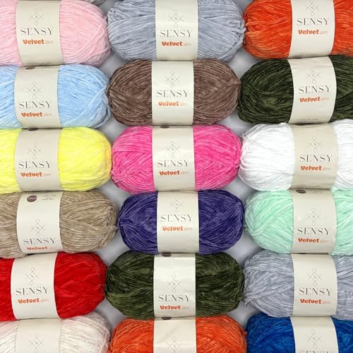 S Sensy Velvet Slim- Polyester Amigurumi #3 Light Yarn White 219 Yards 4 oz - color: White, size: 1 Skein