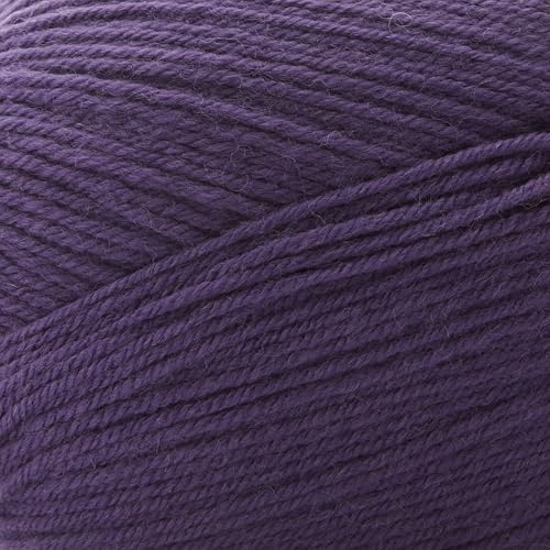 Loops & Threads Luxe Merino Solid Yarn - Yarn for Knitting, Crochet, Weaving, and Arts & Crafts - Purple, Wool Blend, 5.3 oz - color: Purple