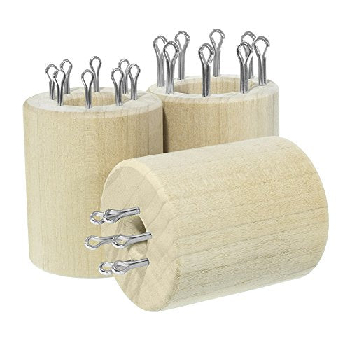 Paracord Planet Removable 4-Pin, 6-Pin, and 8-Pin Polar Wooden Double-Sided Paracord Knitting Spools - Create Consistent Paracord Weaves - Perfect for Micro, Nano, Type II and Type III Paracord - size: Large
