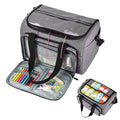 Weabetfu Large Crochet Bag Knitting Bags and Totes Organizer | Huge Yarn Bag Storage for Travel,Crochet Hooks,Knitting Needles Kit,Supplies,Yarn - Ideal Crochet & Knitting Gift(Grey) - color: Grey