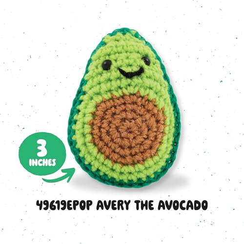 Bucilla, Complete Crochet Kit, Avery the Avocado, 3" - color: Avery the Avocado