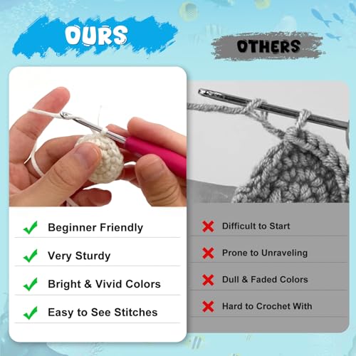 Totiro Crochet Kit for Beginners, Balloon Fish Amigurumi Starter Kit, Easy DIY Craft Set with Step-by-Step Video Tutorials, 2 Pack Crochet Pattern Learning Kit for Teens Adults Birthday Gift - color: Ballon Fish