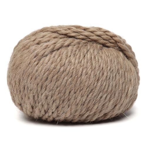 100% Baby Alpaca Yarn 3 Skeins 150g Bulky Weight Knitting Crochet Beige | Made in Peru with natural warmth and softness featuring 162yd of premium fiber ideal for scarves shawls sweaters and more - color: Beige, size: Bulky - 3 Skeins