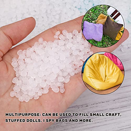 200g/7.05oz Poly Pellets, Weighted Beads, Stuffing for Stuffed Animals | Weighted Beads for Stuffed Animals, Weighted Stuffing Bead for Halloween Christmas Craft DIY Decor - size: 200g