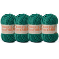 （4 Green） 4 Pack Super Soft Fuzzy Chenille Chunky Yarn for Crocheting, 400g (350yds) Velvet Fluffy Amigurumi Yarn for Hand Knitting Baby Blankets Weaving Craft - color: 4 Green