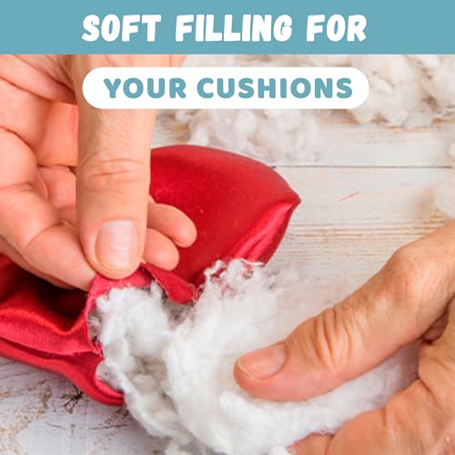 Fluffy Cotton Stuffing 1 lb, Soft Fill for Crafts, Pillows & Toys | Soft cotton stuffing 1 lb ideal for pillows, plush toys, cushions, sewing projects, crafts and DIY home décor creations.