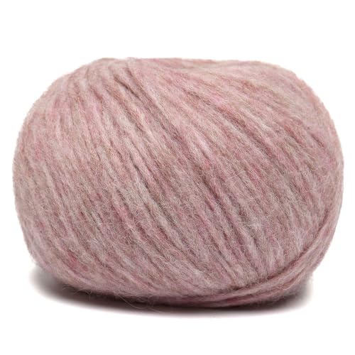 Baby Alpaca Merino Yarn 3 Skeins 150g Worsted Weight Knitting Lilac Rose | Pullu baby alpaca merino blend made in Peru 3 skeins 150g 426yd total for knitting and crochet sweaters scarves and hats - color: Lilac Rose