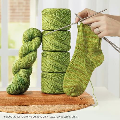 KnitPro Symfonie Fingering Weight Merino Wool Yarn 100g, Macha | 75% Extrafine Merino & 25% Polyamide, 438yds, OEKO-TEX Certified, Superwash, Colorfast, #1 Yarn Skein for Knitting & Crochet - color: Macha