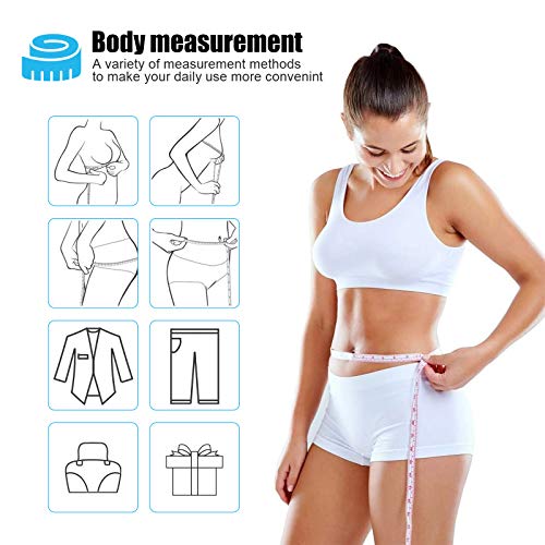 Measuring Tape Retractable, 60 Inch Soft Fabric Tape Measure for Body, Push Button Sewing Measurement Tape for Cloth Waist(3 Pack/Blue Purple Sky Blue) - color: Blue, Purple, Sky Blue
