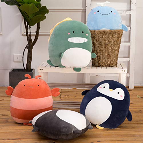 Soft Flat Penguin Plush Hugging Pillow Cute Navy Blue Penguin Stuffed Animal Plushies Toys Kids Anime Cushion for Birthday, Valentine's Day, Christmas...16.5 Inch - color: Navy, size: 16.5 Inch