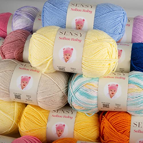 S Sensy Softee Baby - Premium Anti - Pill Acrylic Yarn, Lemonade, 273 Yards - color: Lemonade, size: 1 Skein