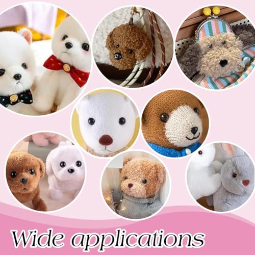 PH Pandahall 64pcs 5 Styles Safety Noses for Crochet Animals, 10~18mm Black/Brown Crochet Noses Plastic Nose with Washers for Amigurumi Stuffed Animals Craft Puppet Bear Teddy Bear Dog Plush Animal
