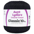 Coats Crochet Aunt Lydia's Crochet, Cotton Classic Size 10, Black - color: Black, size: 1 Pack