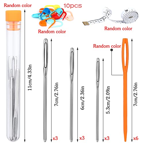 Yarn Needles Large Eye for Crochet Knitting Accessories Knitting Needles | Yarn Needles and Stitch Markers Plastic Sewing Needles Stitch Holders for Knitting Diy Handmade and Sewing - style: Style D