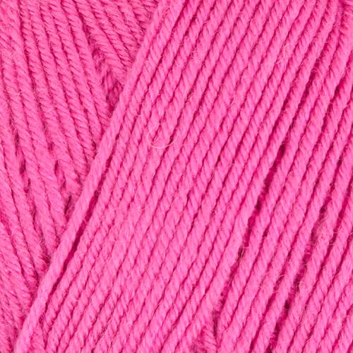 Estako Star-DK Soft Yarn for Crocheting, DK Weight 3 Wool, Pink | 75% acrylic 25% wool, 100 g, 306 yds, amigurumi, granny squares, machine washable - color: 33308 - Pink, size: Pack of One