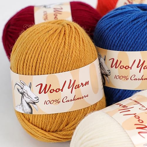 100% Cashmere Wool Yarn (Pack of 10) by Yonkey Monkey 500gr Imported Knitting Crochet (Light Gray 14) - color: Light Gray 14