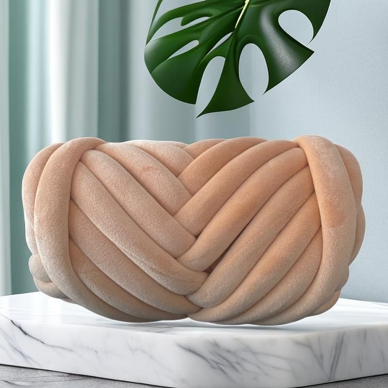 Chunky Cotton Yarn for Arm Knitting Crochet Super Saver Jumbo Giant Bulky Premier Yarn for Making Pets House Blanket - color: khaki