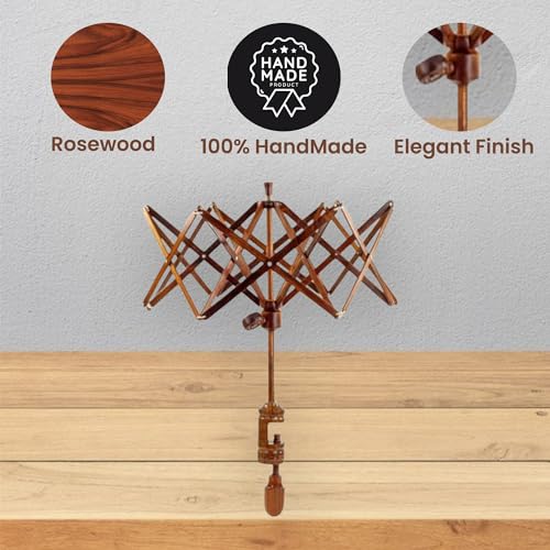 Hand Operated Yarn Ball Winder | Swift, Yarn, Wool, and String Holder| Knitting & Crochet Accessories Galaxy Indiacraft (Natural Rosewood)… - color: Umbrella Swft Natural Rosewood