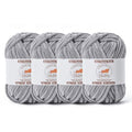 4 Pack Grayish Fluffy Velvet Yarn for Crocheting, Chunky Chenille Baby Blanket Yarn for Crochet, Soft Fuzzy Puzzle Yarn for Knitting, (50g/1.77oz Each) Bulky Thick Amigurumi Crochet Yarns - color: 4 Grayish