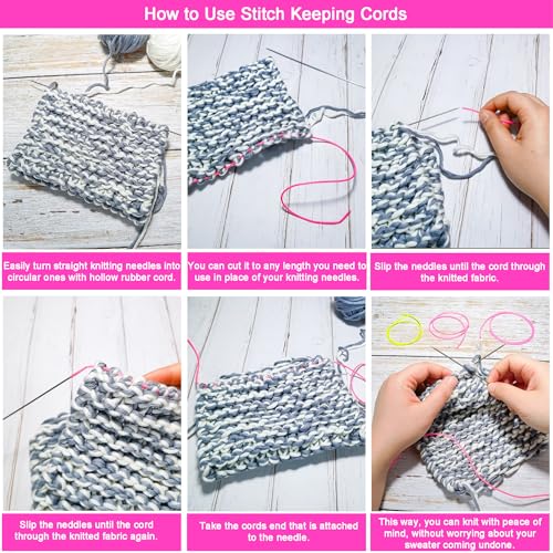 Hollow Rubber Tube Cord 54 Yards 2mm Camellia Stitch Keeper with 1mm Hole | Tubing Knitting Barber Cord Rubber Saver Hollow Rubber Pipe with Spool for Knitting Projects Jewelry Making Bead Creations - color: Camellia
