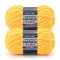 2 Pack Chunky Chenille Yarn for Crocheting and Knitting Beginners,Thick Bulky Plush Fluffy Velvet Soft Baby Blanket Crochet Chenille Yarn for Crocheting Blankets/Amigurumi/DIY Crafts(Golden Yellow - color: Golden Yellow