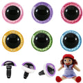 MUCUNNIA 40pcs 30mm Safety Eyes for Amigurumi Glitter Plastic Safety Eyes for Crochet with Washers Craft Crochet Eyes Doll Eyes for Crochet Animals Plush Stuffed Animals DIY Halloween Decorations - size: 30mm
