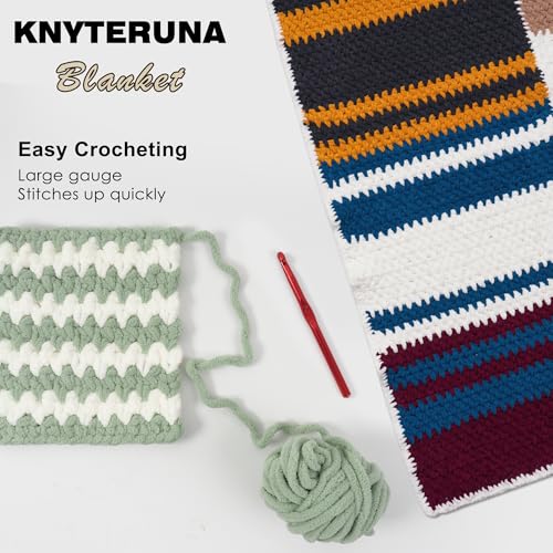 #6 Super Bulky Blanket Yarn for Crocheting - 4 Skeins(Each 10.5oz/300g, 220yds/201m), Chunky Chenille Thick Plush Big Soft Yarn for Crocheting Knitting Blankets, Sage Green - color: Sage Green