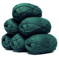 100% Superwash Wool Yarn 6 Skeins 300g DK Weight Knitting Crochet Green | Sourced from Peru for breathable warmth and 654yd total length per 300g pack ideal for soft baby garments hats and sweaters - color: Green