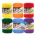 Lily Sugar'n Cream 100% Cotton Yarn 6-Pack Bundle with Bella's Crafts Stitch Markers (Rainbow) - color: Rainbow