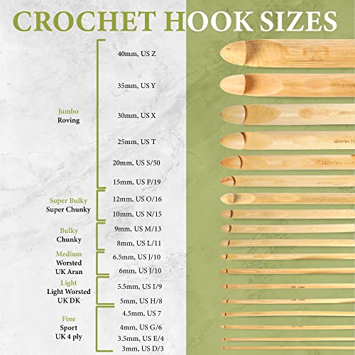 JubileeYarn Jumbo Double Ended Bamboo Tunisian Crochet Hook - US P (15mm) - size: US P (15mm)