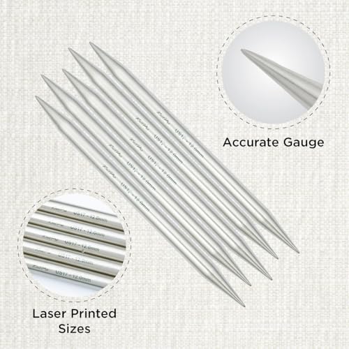 KnitPro Stelo Double-Pointed Needles 8" (20cm) | US Size 17 (12mm) - size: US Size 17 (12mm)