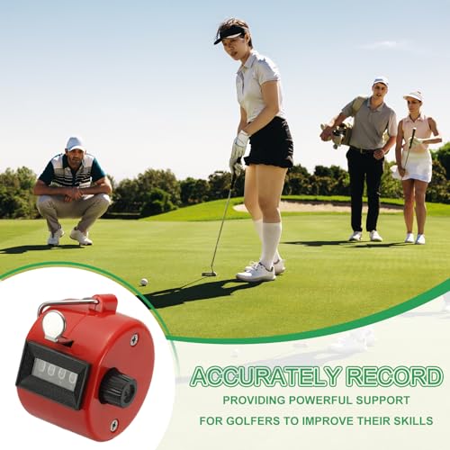 Pitch Counter Clicker, Number Clicker for Counting Mechanical Hand Tally Counter for Golf - Fishing - Coaching - color: Red