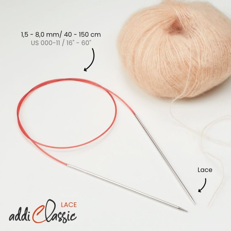 Addi Turbo Lace Circular Knitting Needles, White Bronze, 80 cm, 3.5 mm, 775-7 80 3.5 - size: 80 cm, 3.5 mm
