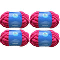 MSD&FT 4 Skeins Chunky Chenille Yarn Blanket Yarn Fluffy Yarn (Virtual Pink) - color: Virtual pink