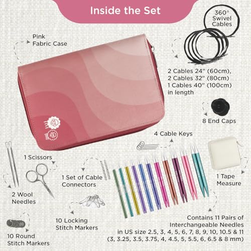 KnitPro Zing Regal Interchangeable Needle Set 5" (13cm) | 11 US Sizes (2.5 to 11) - size: Regal