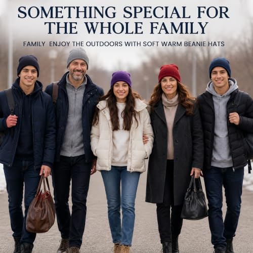 Yacht & Smith Wholesale Beanie and Glove Winter Bulk Kit, Kids Adults Bulk Sets, Homeless Donation Shelters - color: 12 Packs Adult Assorted Solid Beanies