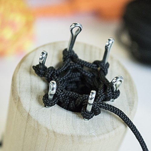 Paracord Planet Removable 4-Pin, 6-Pin, and 8-Pin Polar Wooden Double-Sided Paracord Knitting Spools – Create Consistent Paracord Weaves – Perfect for Micro, Nano, Type II and Type III Paracord - size: Medium