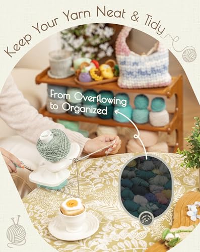 Adhafera Yarn Winder, Ball Winder for Crocheting, Yarn Spinner for Knitting | 4oz, Durable ABS Plastic, Manual, Easy to Use, Quick Install, Protable, The Helper for Yarn Collection Lovers - color: Green Winder