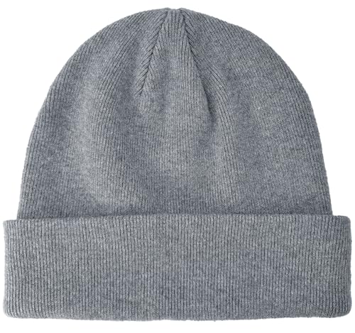 100% Cotton Beanie Hat Winter Hats Women Men Warm Knit Beanies | Double Layer Warmth ,Ultra-Soft Itch-Free Pure Cotton Knitted, Cuffed & Uncuffed Fisherman Slouchy Skull Cap for Womens Mens - color: 1pcs Light Grey