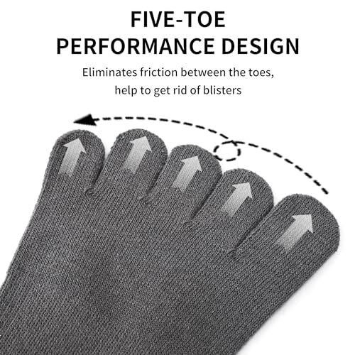 3Pairs Grippy Yoga Socks for Women – Full Toe Cotton Crew Pilates Socks with Non Slip Sticky Grip Bottom,Gifts for Yoga,Barre,Pilates,Dance,Exercises and indoor walking.(Black/Grey/White)