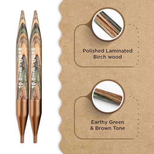 Knitter’s Pride Terra Interchangeable Needle 4""(10cm) - US 15(10mm) - size: 10.00mm
