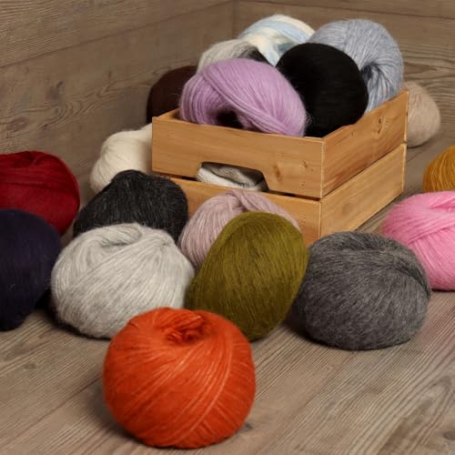 Baby Alpaca Merino Yarn 3 Skeins 150g Worsted Weight Knitting Mocha | Pullu baby alpaca merino blend made in Peru 3 skeins 150g 426yd total for knitting and crochet sweaters scarves and hats - color: Mocha